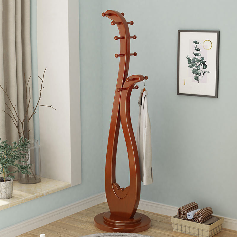 Traditional Coat Rack Solid Wood Creative Detached Floor Coat Rack