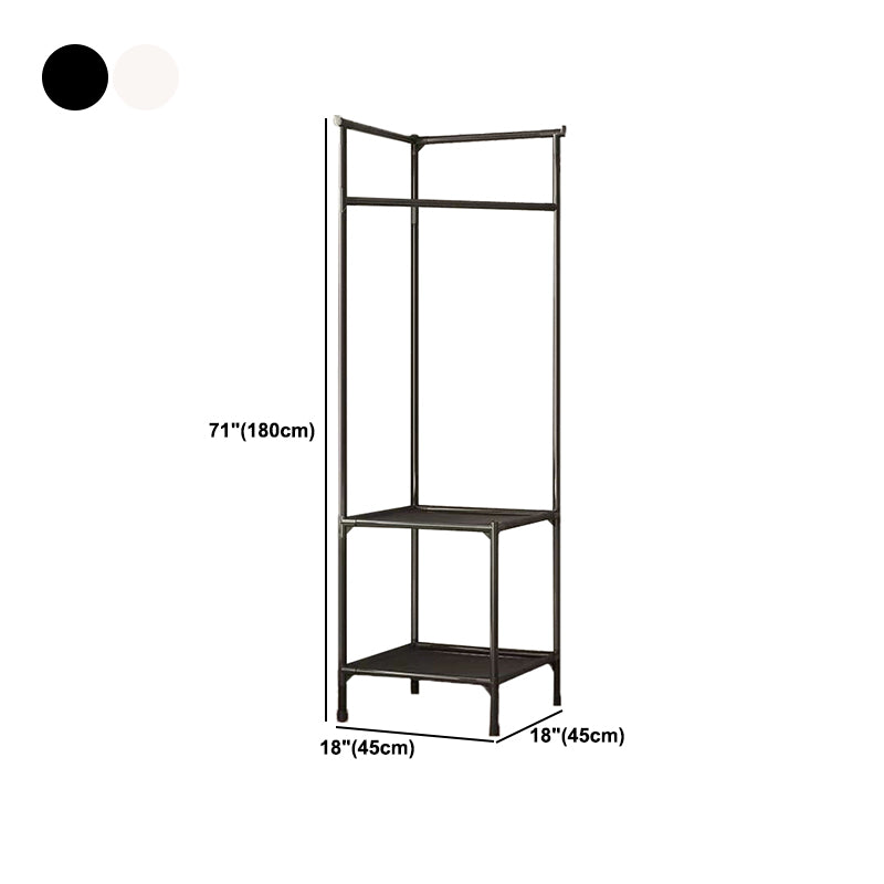 Metal Coat Hanger Shelves and Hanging Rail Industrial Hall Stand