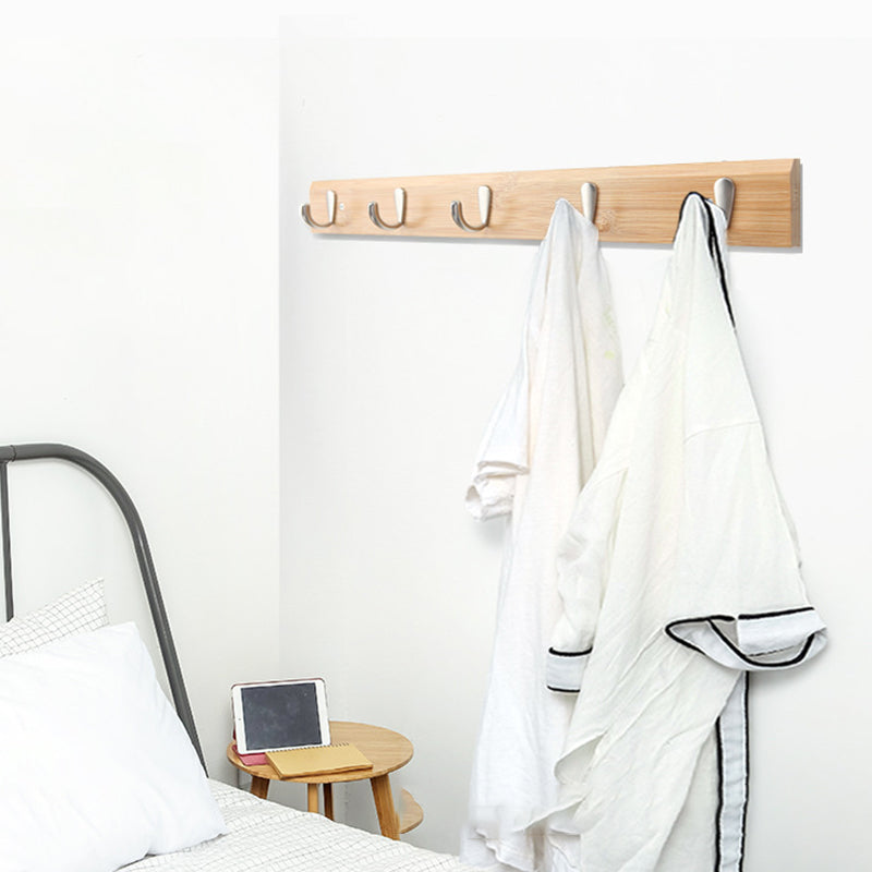 Modern Wooden Coat Hanger Wall-Mounted Hooks Hall Tree Coat Rack