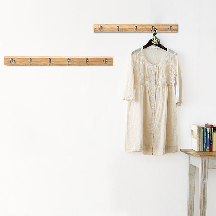 Modern Wooden Coat Hanger Wall-Mounted Hooks Hall Tree Coat Rack