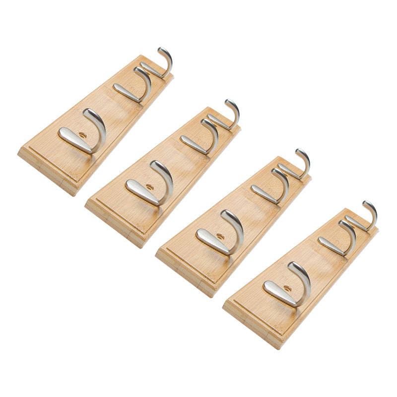 Modern Wooden Coat Hanger Wall-Mounted Hooks Hall Tree Coat Rack