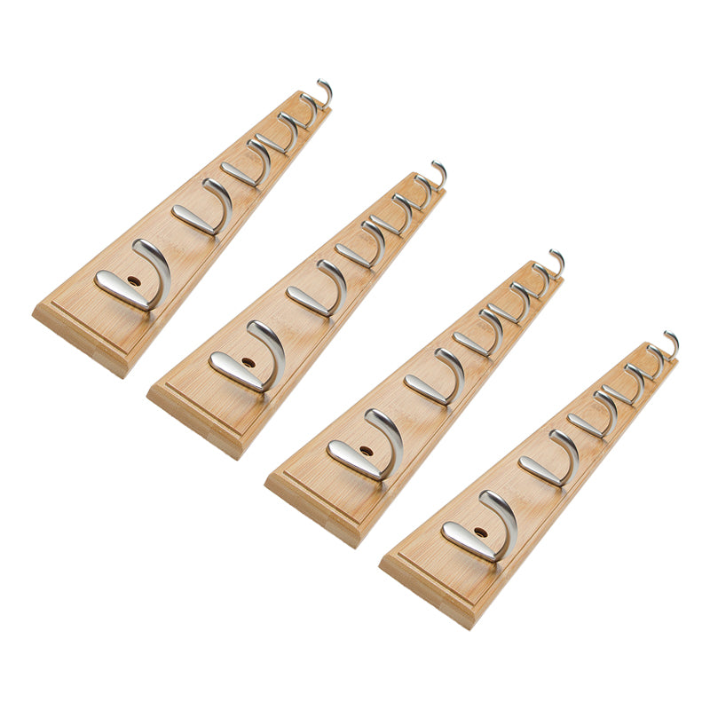 Modern Wooden Coat Hanger Wall-Mounted Hooks Hall Tree Coat Rack