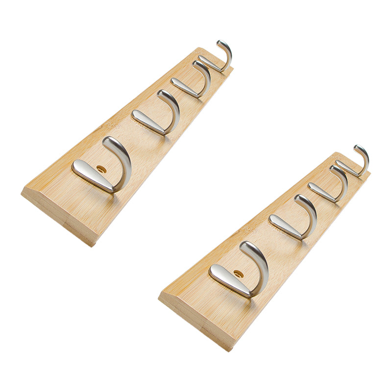 Modern Wooden Coat Hanger Wall-Mounted Hooks Hall Tree Coat Rack