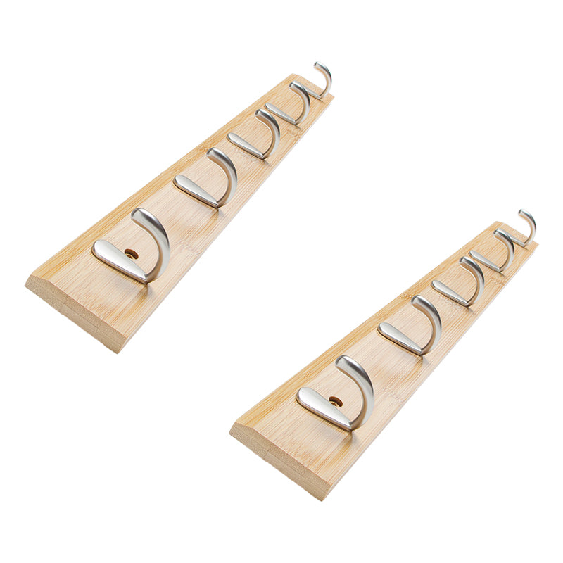 Modern Wooden Coat Hanger Wall-Mounted Hooks Hall Tree Coat Rack