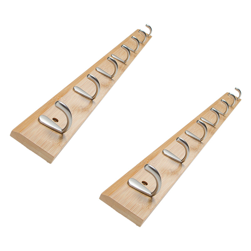 Modern Wooden Coat Hanger Wall-Mounted Hooks Hall Tree Coat Rack