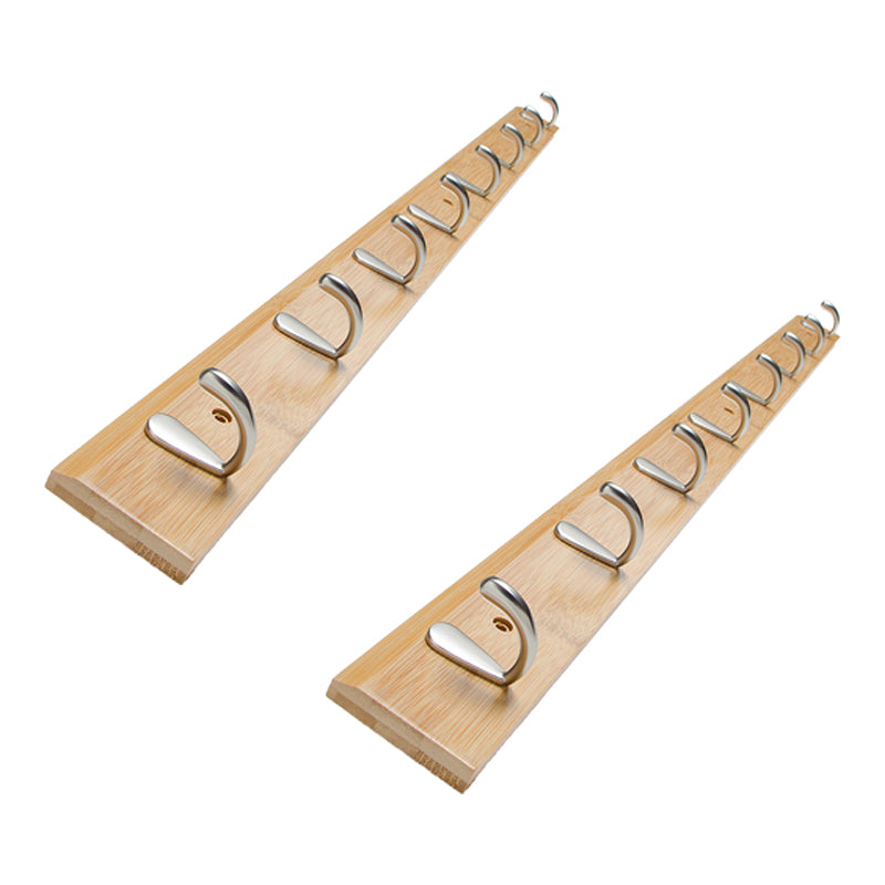 Modern Wooden Coat Hanger Wall-Mounted Hooks Hall Tree Coat Rack