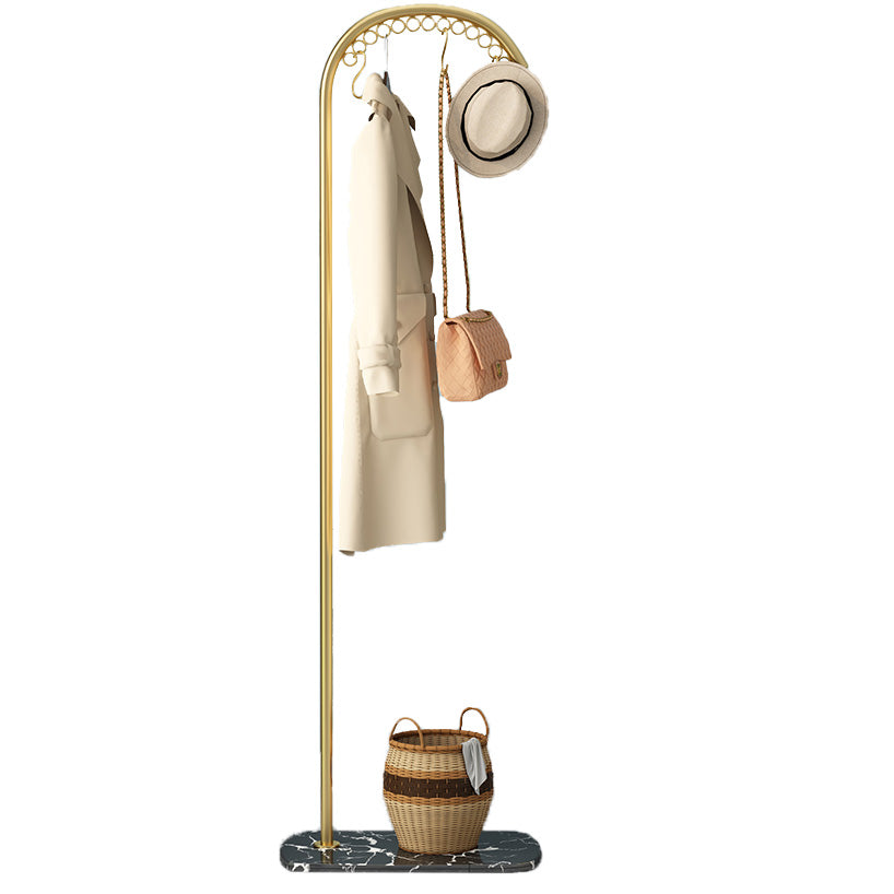 Contemporary Hall Tree Entryway Kit Metal Single Pole Coat Hanger