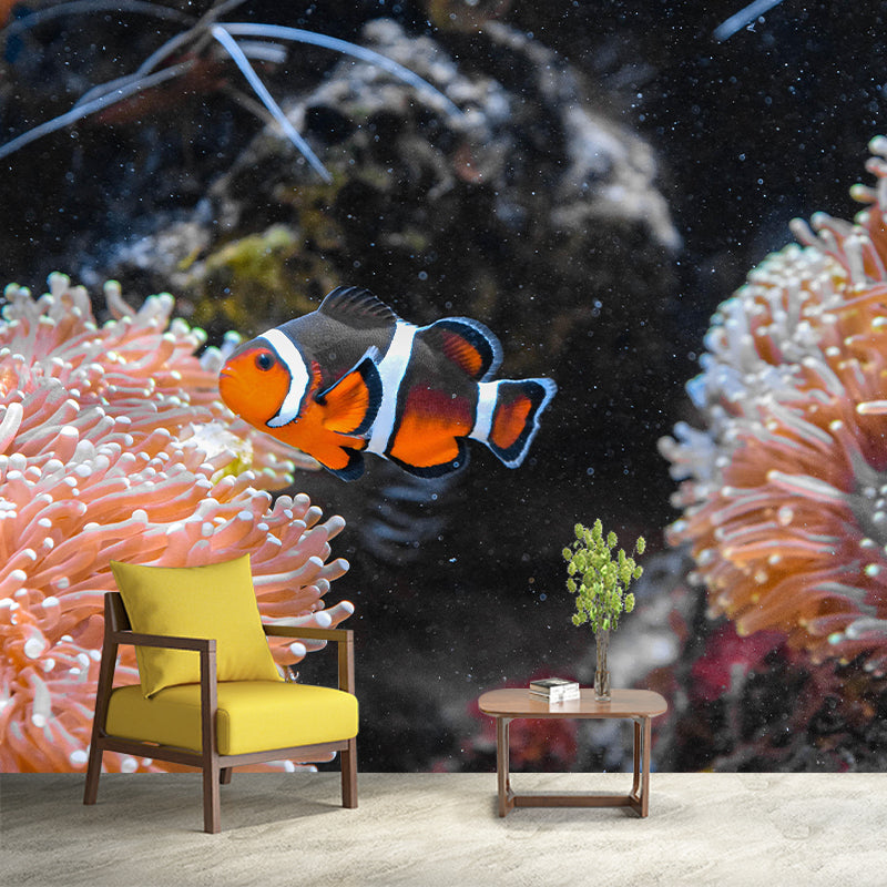 Fancy Wall Mural Clown Fish Patterned Drawing Room Wall Mural