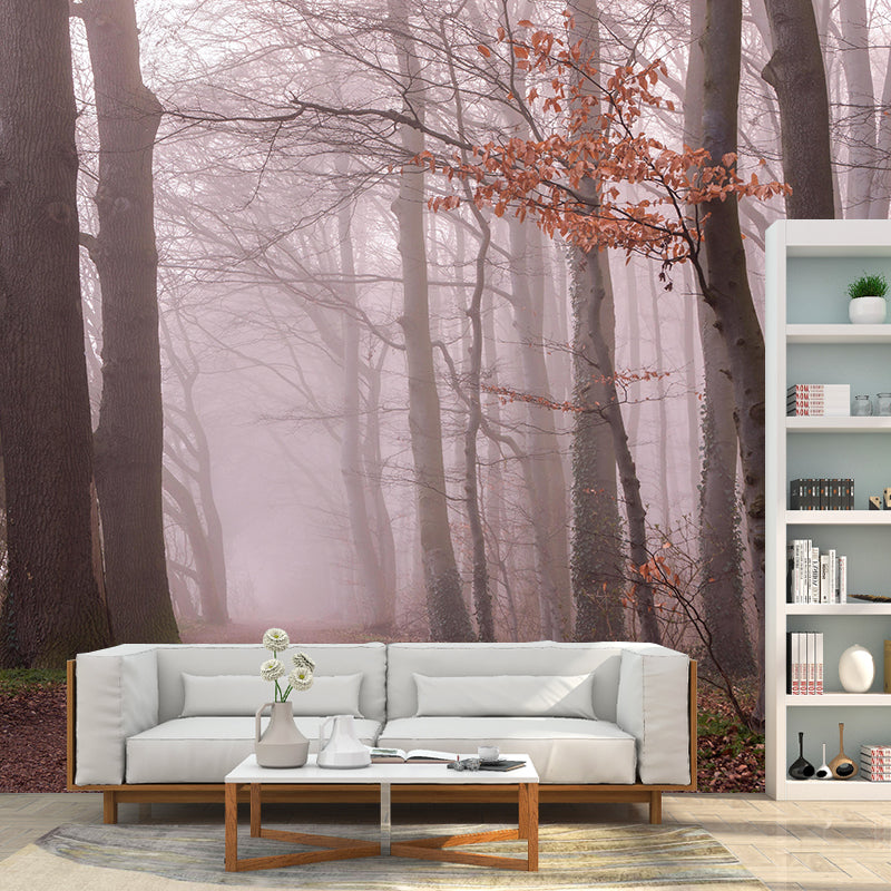 Photography Trees Wall Mural Moisture Resistant Environmental Forest Wallpaper