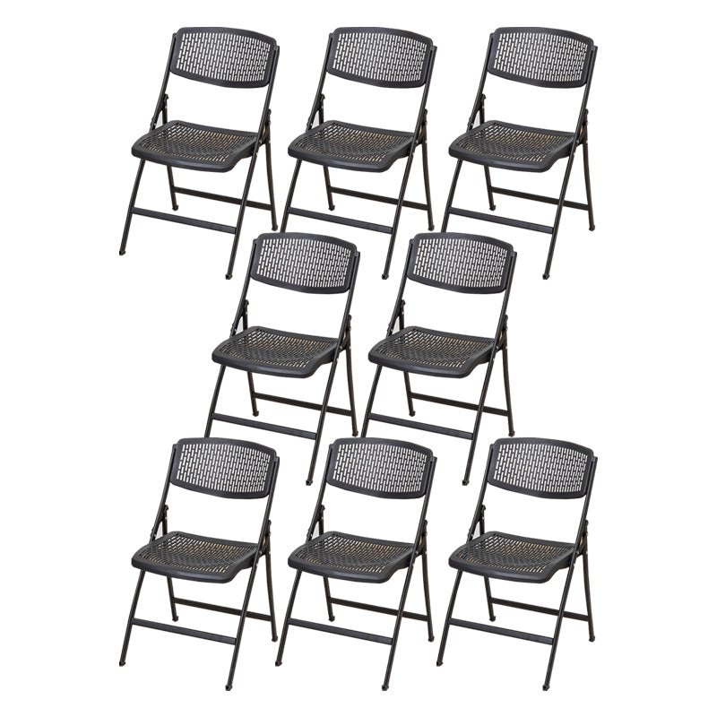 Modern Armless Conference Chair Plastic No Wheels Office Chair