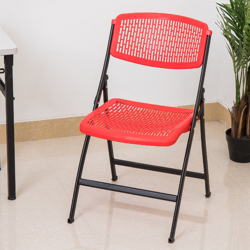 Modern Armless Conference Chair Plastic No Wheels Office Chair