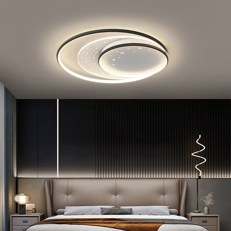 Modern Style Circle Shape Ceiling Lights Metal 3 Light Ceiling Lamps