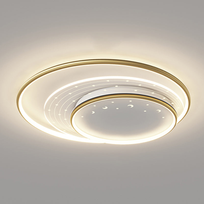 Modern Style Circle Shape Ceiling Lights Metal 3 Light Ceiling Lamps