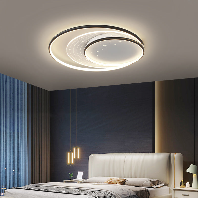 Modern Style Circle Shape Ceiling Lights Metal 3 Light Ceiling Lamps