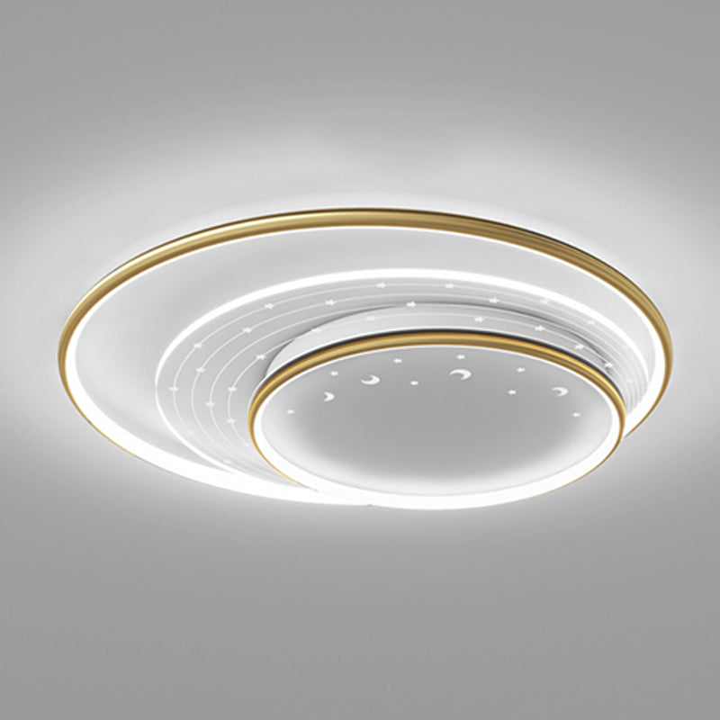 Modern Style Circle Shape Ceiling Lights Metal 3 Light Ceiling Lamps