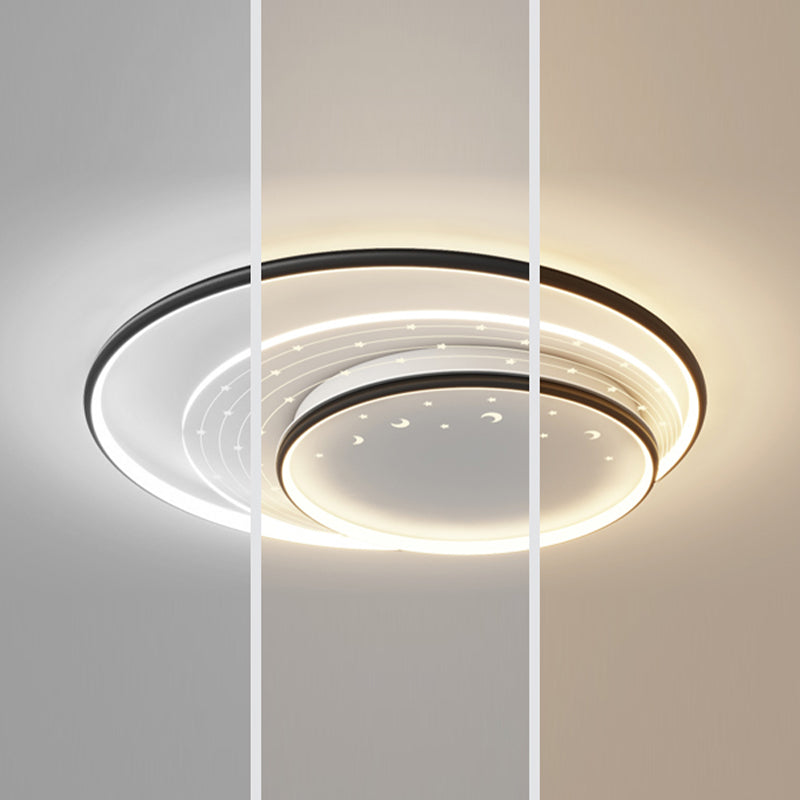 Modern Style Circle Shape Ceiling Lights Metal 3 Light Ceiling Lamps