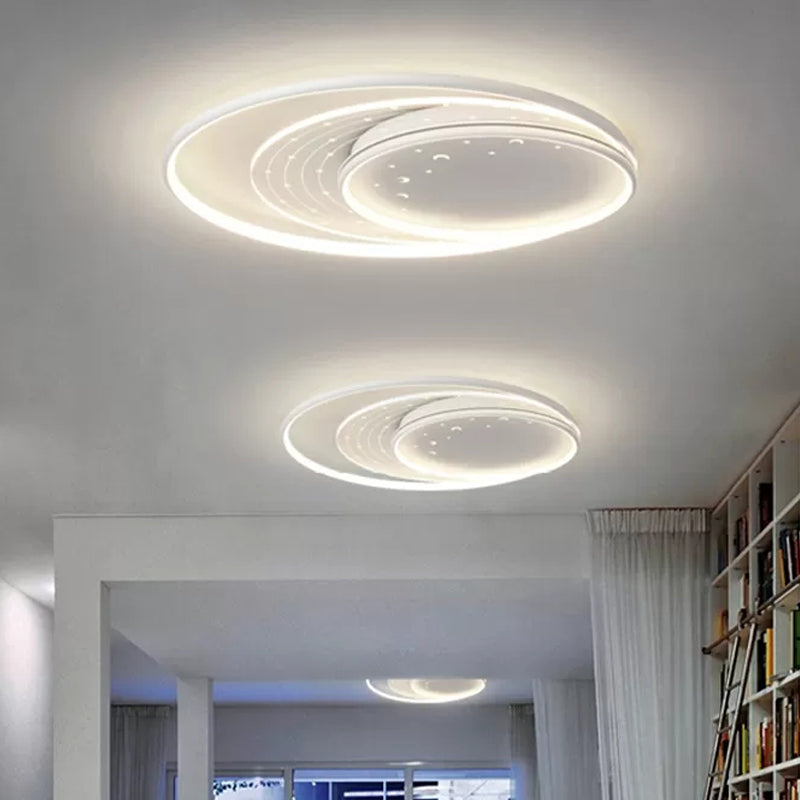 Modern Style Circle Shape Ceiling Lights Metal 3 Light Ceiling Lamps