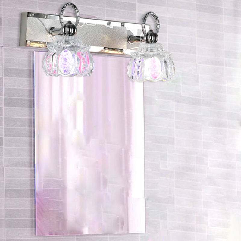 Glass Bath Vanity Lighting 1/2/3-Light Sliver Light for Bathroom