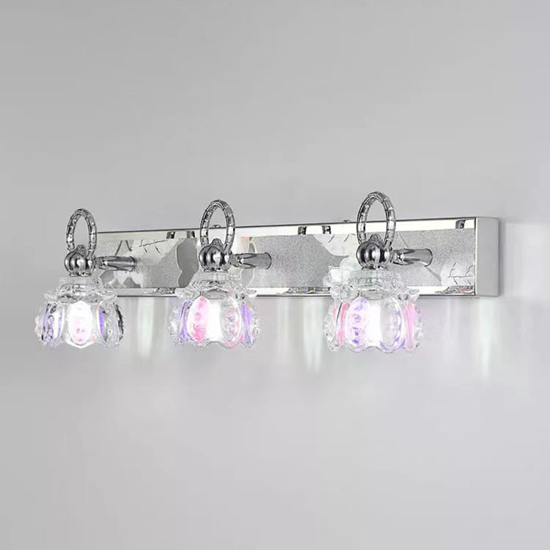 Glass Bath Vanity Lighting 1/2/3-Light Sliver Light for Bathroom