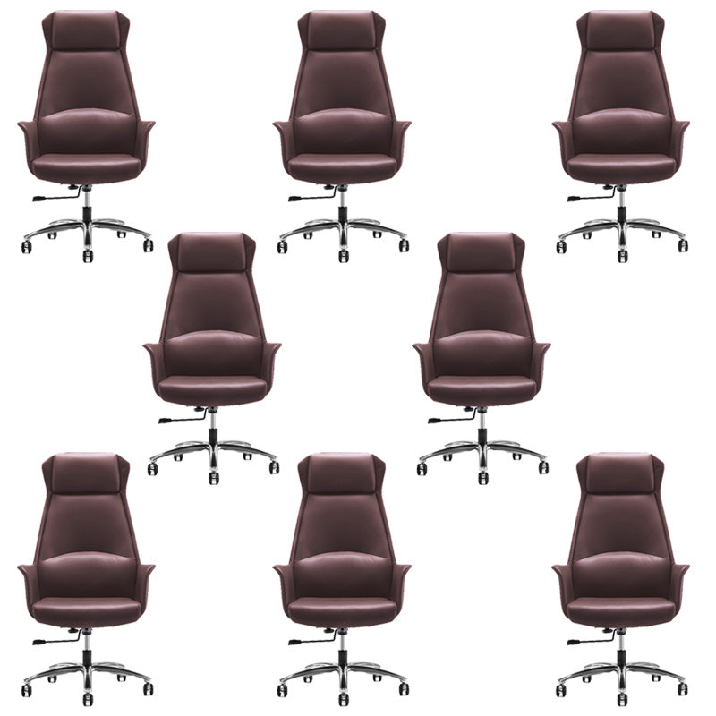 High Back Leather Management Office Chair Executive Swivel Office Chair