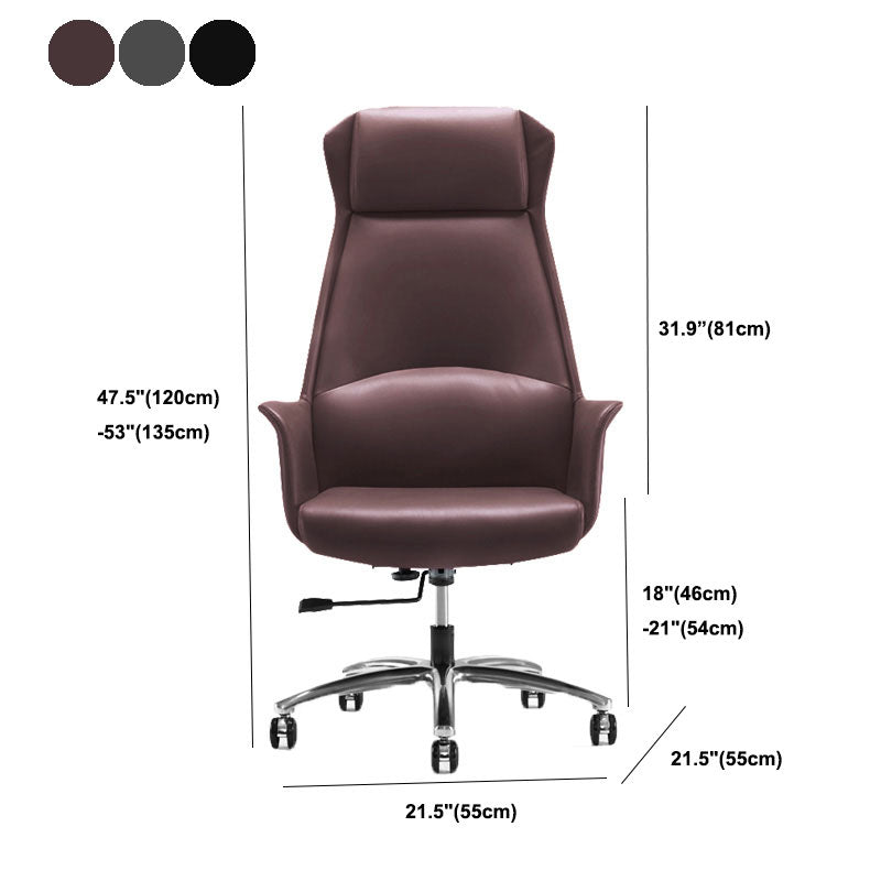 High Back Leather Management Office Chair Executive Swivel Office Chair