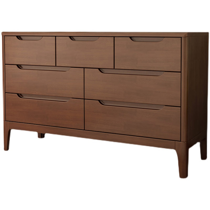 Rubber Wood Storage Chest Dresser Modern Bedroom Storage Chest with Drawers