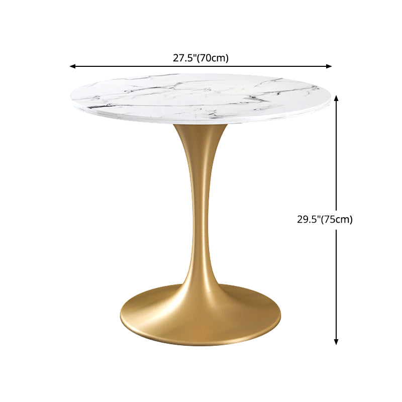 Sintered Stone Dining Table Traditional Luxury Round Tulip Dining Table