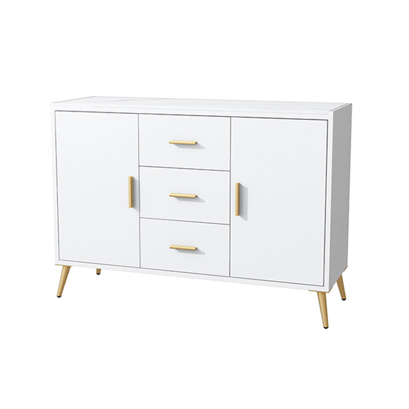 39.5"L Glam Style Side Board with Engineered Wood Drawers and Storage for Dining Room