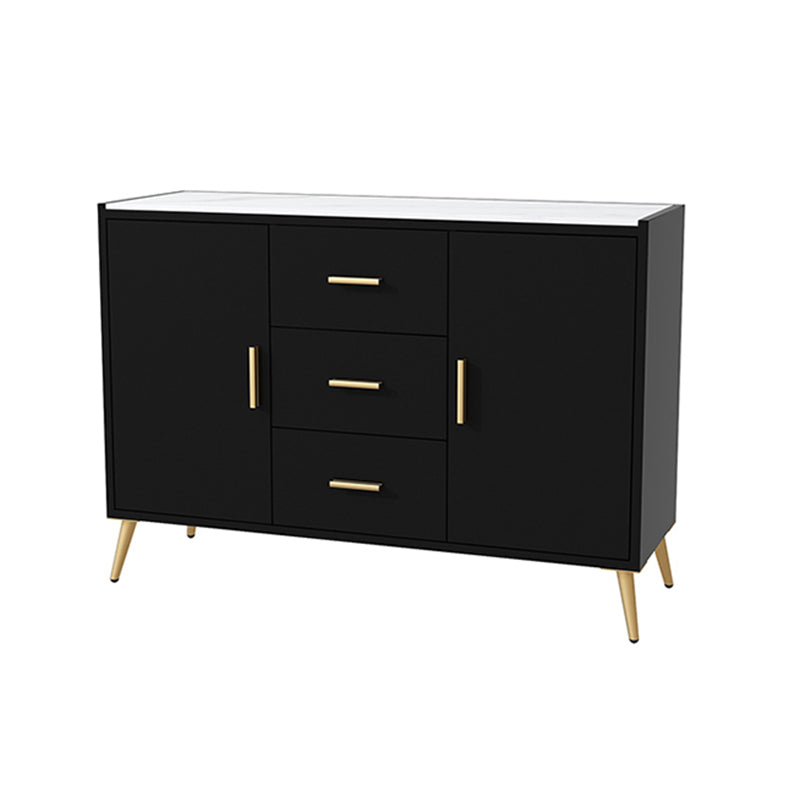 39.5"L Glam Style Side Board with Engineered Wood Drawers and Storage for Dining Room