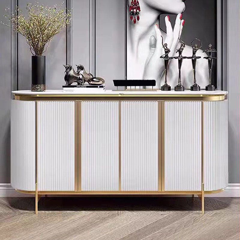 Glam Style Stone 35.4"H Sideboard Buffet Door Dining Room Buffet Server