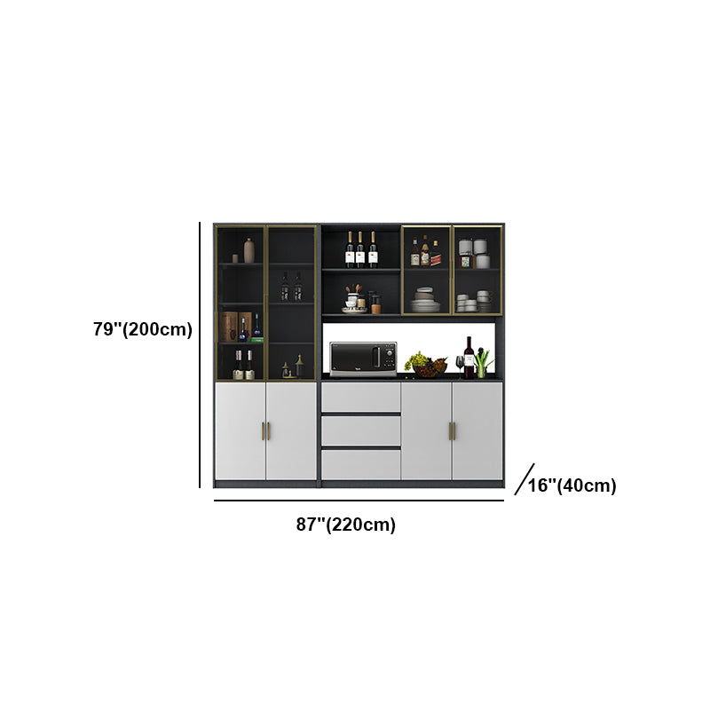 Drawers Wood Sideboard Glam Buffet Server Cabinet with Storage for Living Room