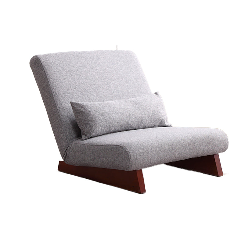Mid-century Modern 27.95" Wide Pillow Back Armless Convertible Chair