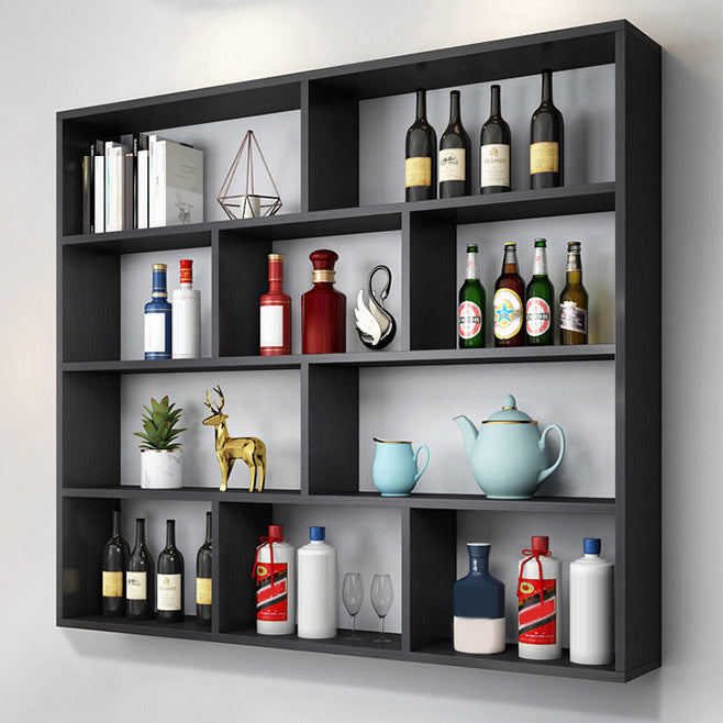 Manufactured Wood Modern Bottle Wine Rack Wall Mounted Wine Rack Bottle with Shelf