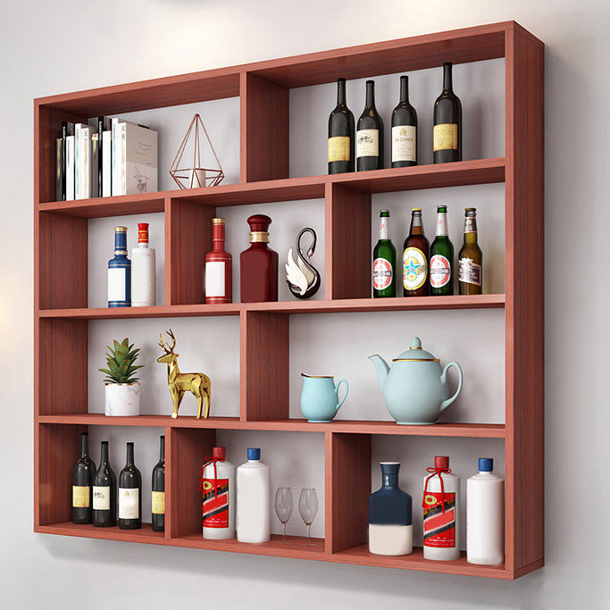 Manufactured Wood Modern Bottle Wine Rack Wall Mounted Wine Rack Bottle with Shelf