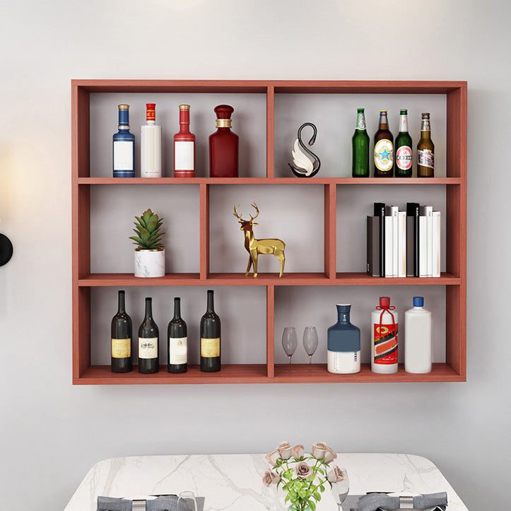 Manufactured Wood Modern Bottle Wine Rack Wall Mounted Wine Rack Bottle with Shelf