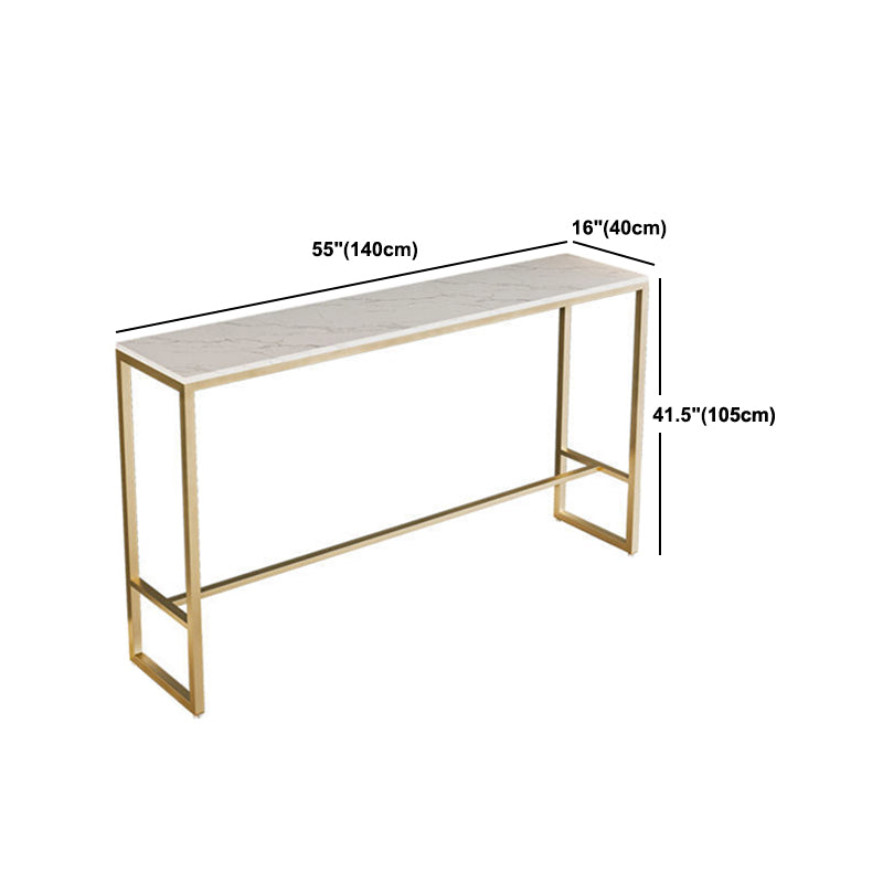 Nordic Glam Style Stone Bar Counter Table Rectangle Bar Counter Table