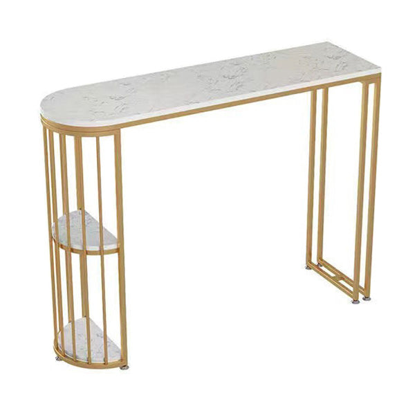 Nordic Glam Style Stone Bar Counter Table Metal Bar Counter Table