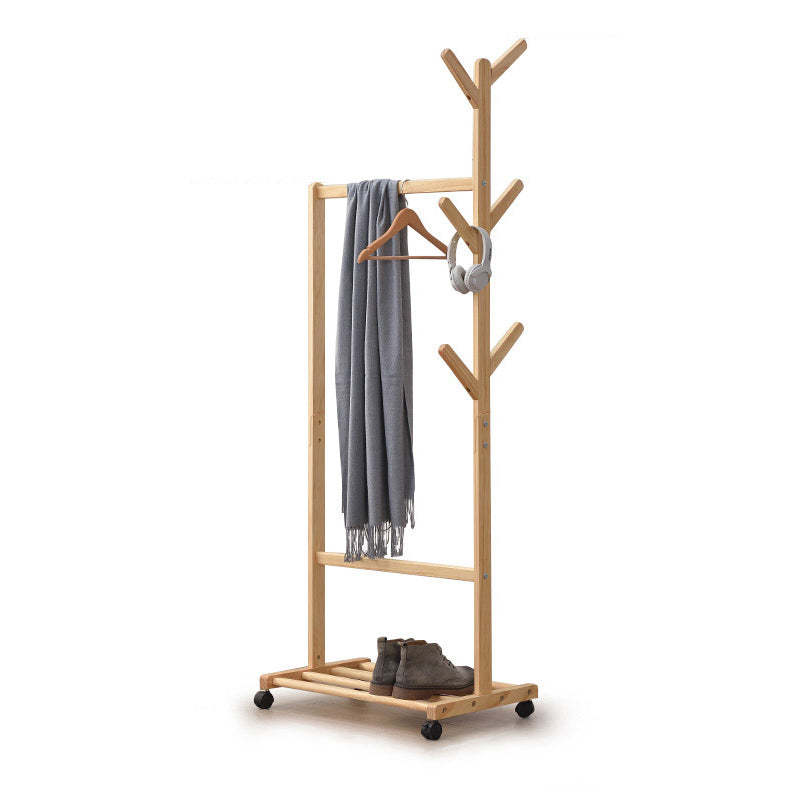 A Shelf Entryway Kit Hall Tree Hooks and Clothes Rail Engineered Wood Coat Hanger