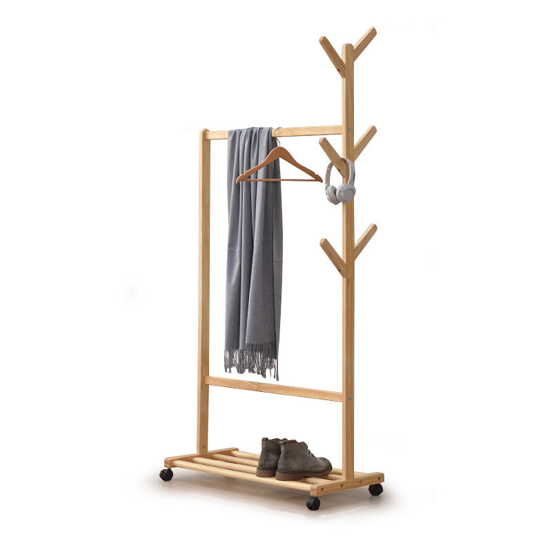 A Shelf Entryway Kit Hall Tree Hooks and Clothes Rail Engineered Wood Coat Hanger