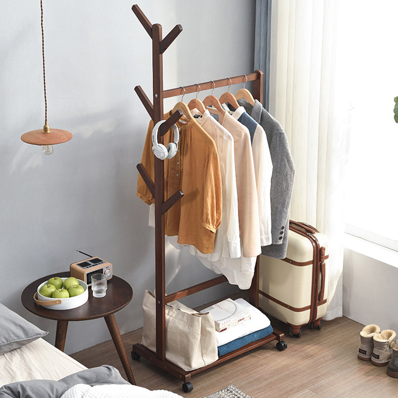 A Shelf Entryway Kit Hall Tree Hooks and Clothes Rail Engineered Wood Coat Hanger