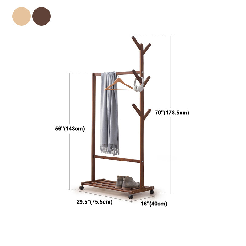 A Shelf Entryway Kit Hall Tree Hooks and Clothes Rail Engineered Wood Coat Hanger