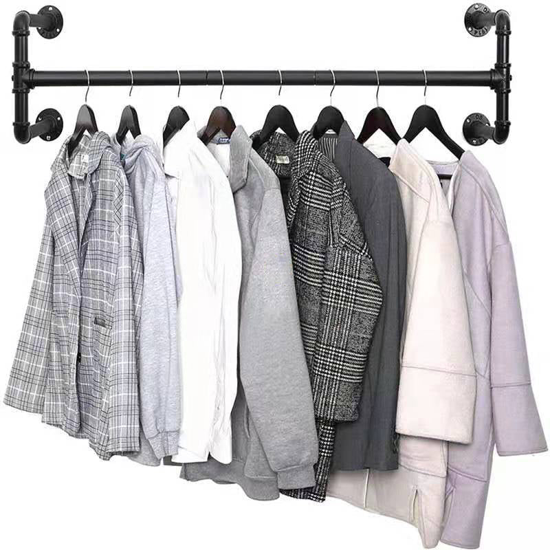 Industrial Style Coat Hanger Metal Water Pipe Wall Mounted Coat Rack