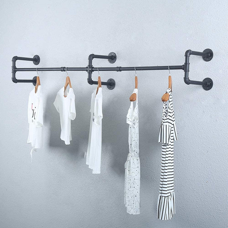 Industrial Style Coat Hanger Metal Water Pipe Wall Mounted Coat Rack