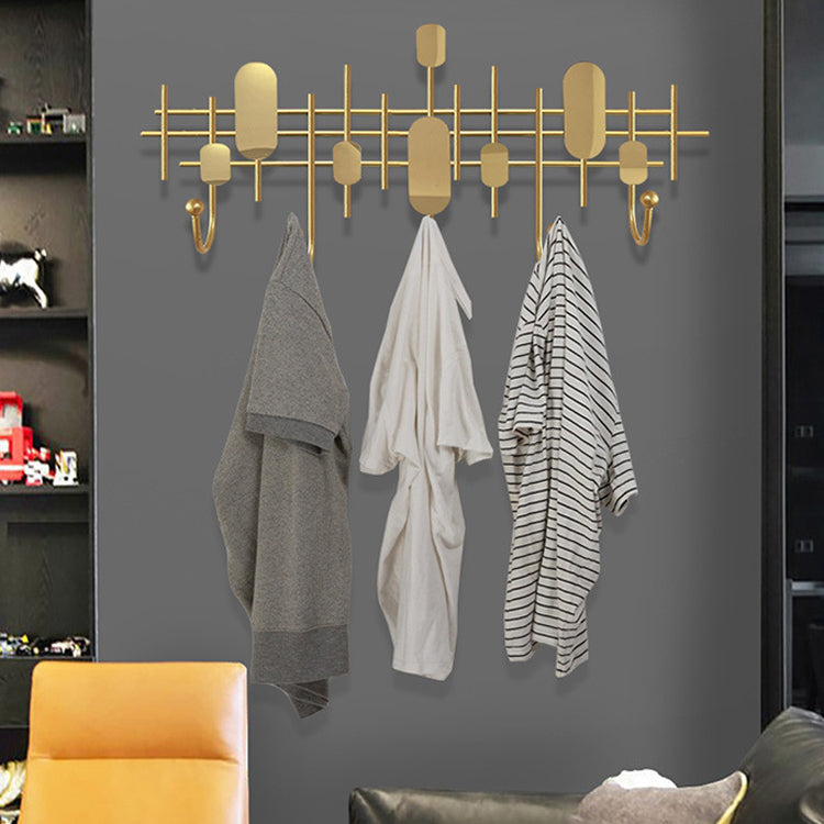 Industrial Coat Hanger Metal Wall-Mounted Hooks Entry Hall Tree