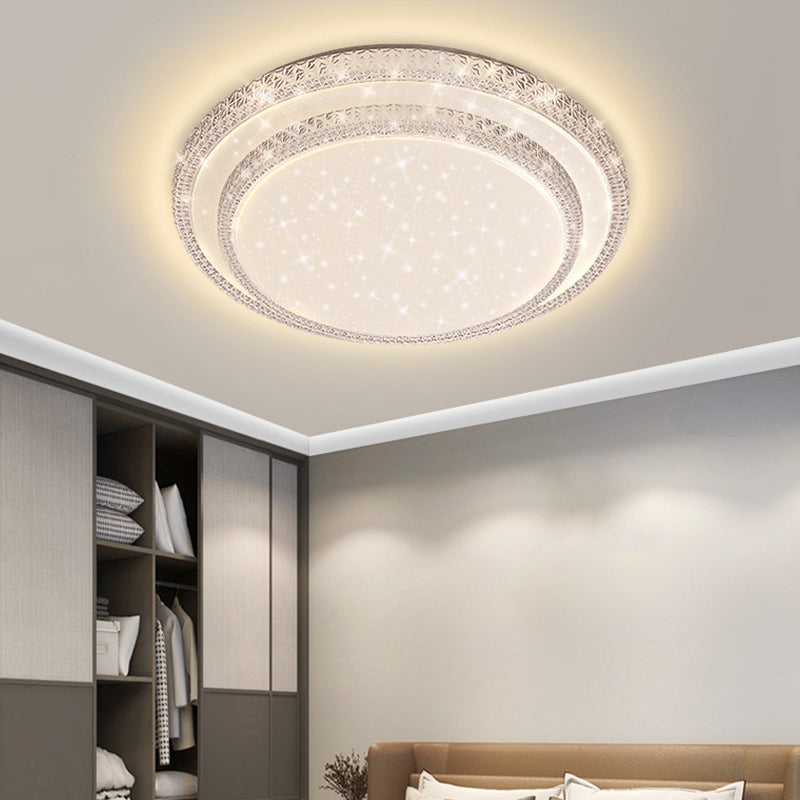 Contemporary Ceiling Light Multi-Layer LED Flush Mount Light for Living Room