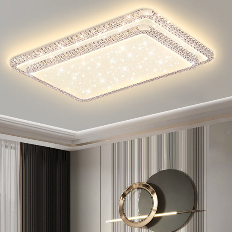 Contemporary Ceiling Light Multi-Layer LED Flush Mount Light for Living Room