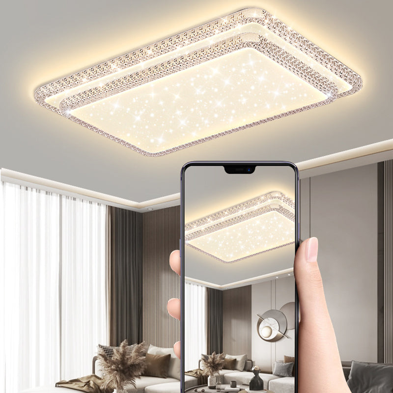 Contemporary Ceiling Light Multi-Layer LED Flush Mount Light for Living Room