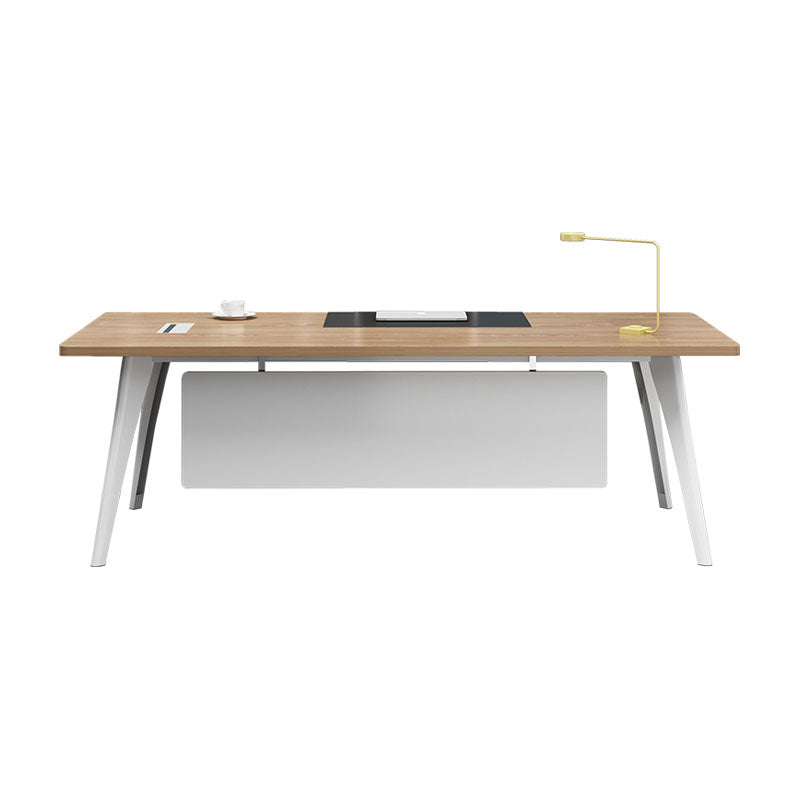 Cable Management Rectangle Wood Computer Desk Modern Meeting Desk for Office