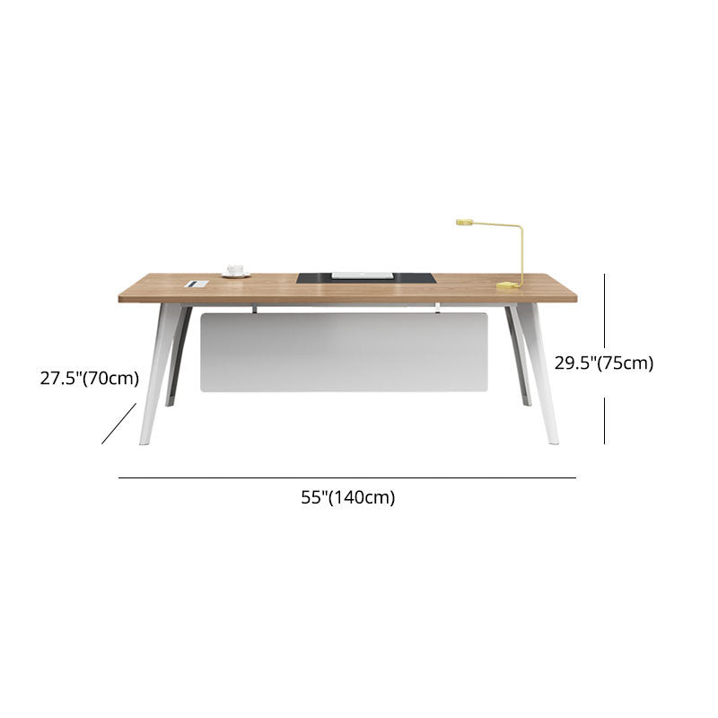 Cable Management Rectangle Wood Computer Desk Modern Meeting Desk for Office