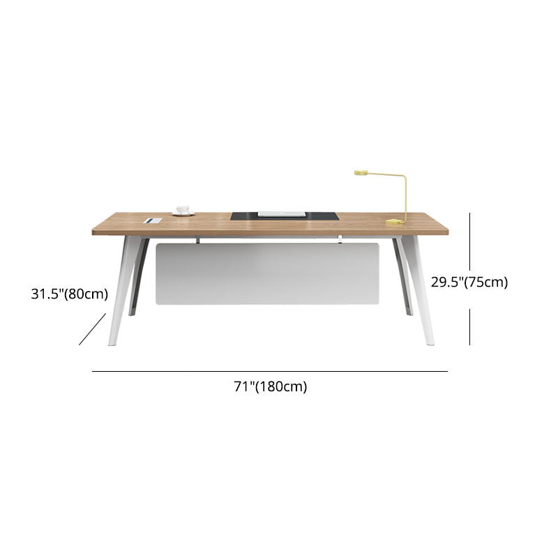 Cable Management Rectangle Wood Computer Desk Modern Meeting Desk for Office